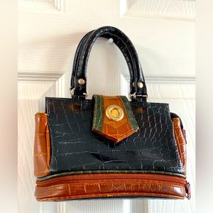Jackson mini hand held bag, black and brown cute bag.